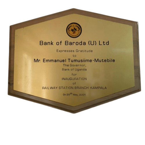 Bank Of Baroda (U) Ltd Inauguration Award